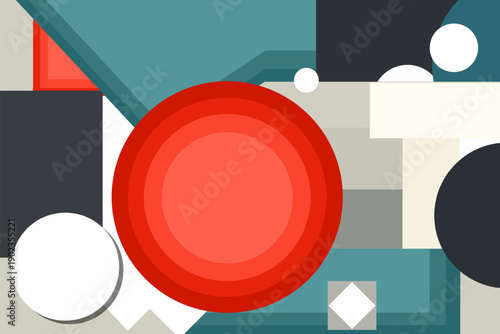 Modern Abstract Pipe Shapes Background in Pastel Colors