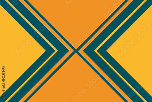 Geometric Cross Pattern in Yellow and Blue