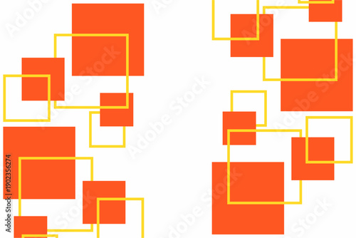 Orange and Yellow Square Abstract Background