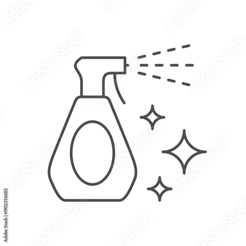 Cleaning spray line outline icon
