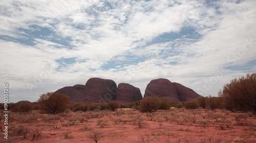 Kata Tjuta Rock Formations in Australian Outback Desert Landscape