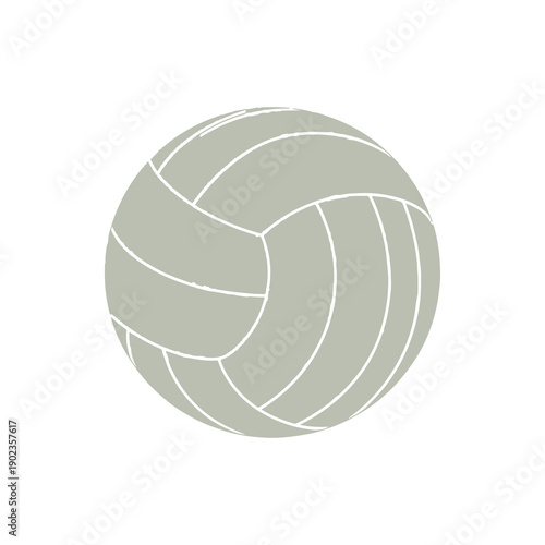 Volleyball isolated on white background with detailed stitching and texture