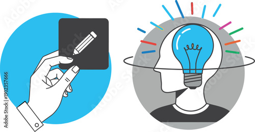 Creative ideas isolated on transparent background