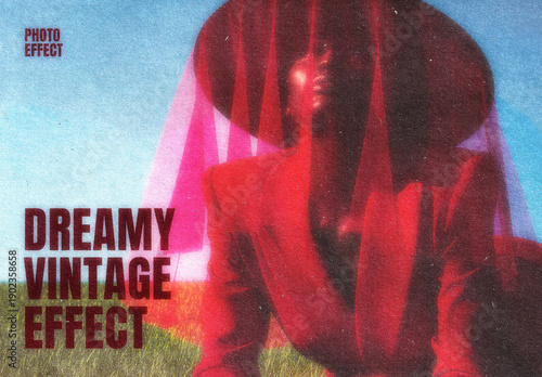 Dreamy Vintage Photo Effect Mockup