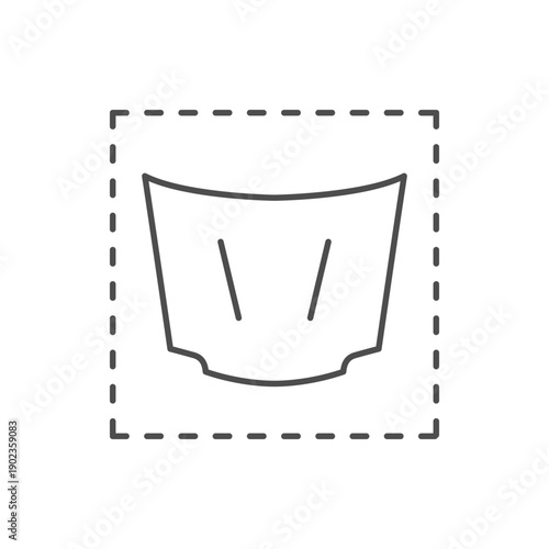 Car protective film line icon