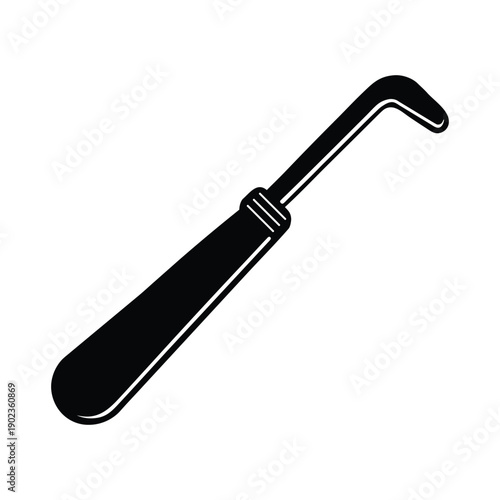 Nail puller. Woodworking hand tools silhouette icon.