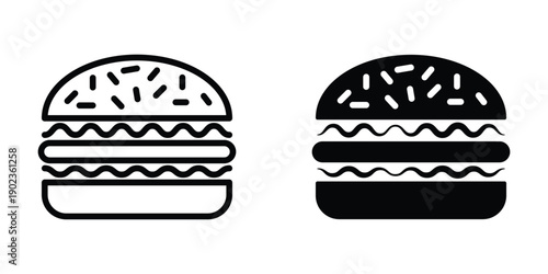 Burger icon illustration design template