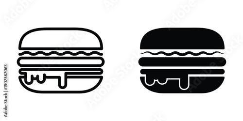 Burger icon illustration design template