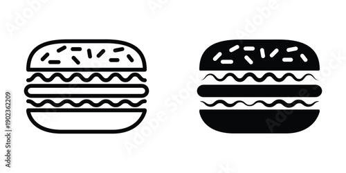 Burger icon illustration design template