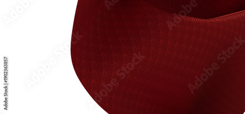 Abstract maroon fabric text...