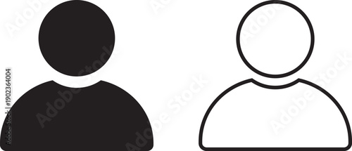 black profile person icon vector