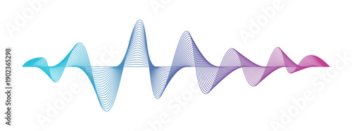 Sound wave line vector icon. Equalizer wave sign, sound, music, technology, science and more on a white background