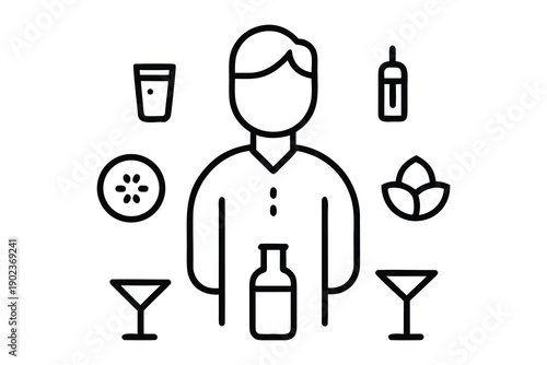 wine bottle and glasses