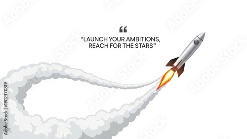 Rocket Launching To Reach The Stars