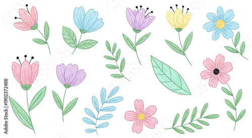 seamless pattern with pink tulips