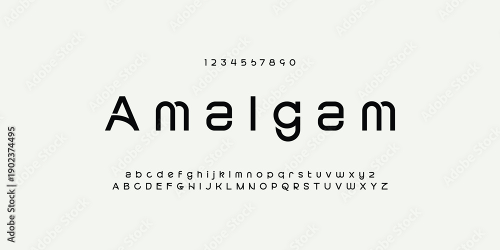 Fototapeta premium Modern Sports tech font typography. MINIMAL vector typeface for a company. Minimal gaming fonts for logo design.