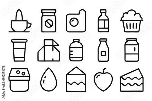 set of household appliances icons