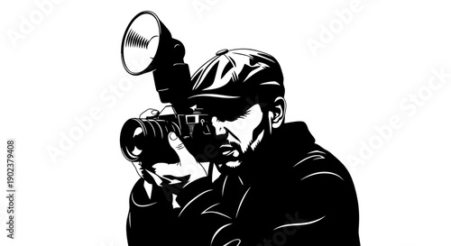 Photographer capturing moment with professional camera equipment