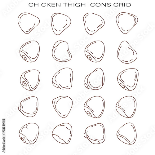 Raw Chicken Thigh Ready for Cooking on Wooden Cutting Board