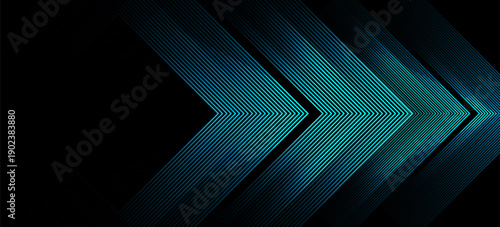 Light effect of high speed movement of light speed arrow of blue glow. Dynamic movement of high speed arrow of light energy.