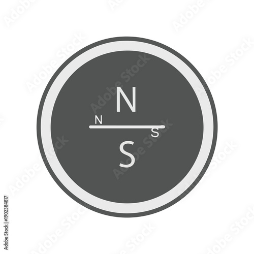 Simple Magnet Symbol on Dark Gray Background
