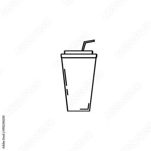 Minimalist Fast Food Line Icon on a white background  Vector