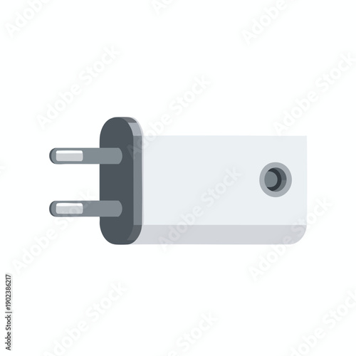 White Power Adapter with Prongs