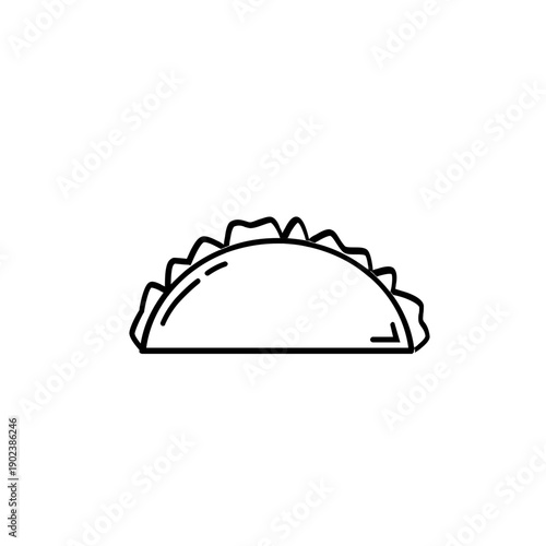 Minimalist Fast Food Line Icon on a white background  Vector