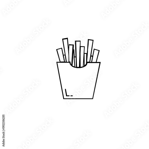 Minimalist Fast Food Line Icon on a white background  Vector