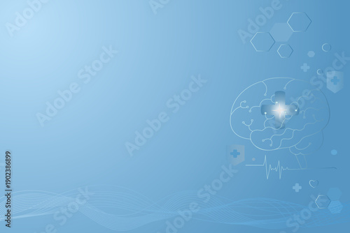 Medical Technology and Digital Health AI Background for Healthcare Website and Presentation