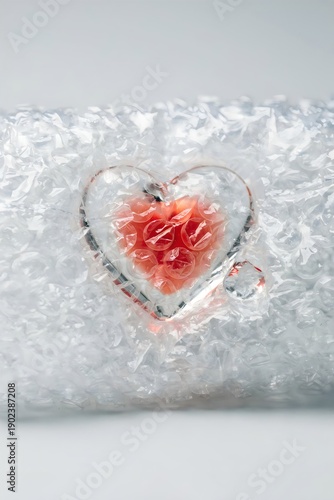 Broken Glass Heart Symbolizing Vulnerability