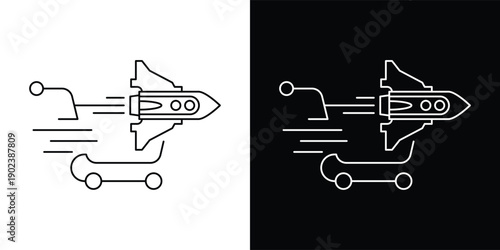 The dual presentation in light and dark background versions highlights its versatility for different UI themes. This icon is perfectly suited for e-commerce platforms, mobile apps, online marketplaces