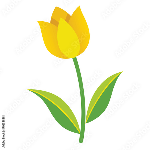 Adobe Illustrator Artwork yellow tulip flower