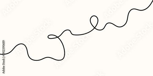 Line cable drawing for squiggle curve long and abstract tangle thin Wavy curvy thread for black pattern line and loop squiggly spring Line continuous doodle for squiggle design cable and curve