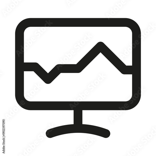 Heartbeat Monitoring Professional Modern Line Icon. Minimal and unique medical symbol representing cardiovascular tracking, patient health, and wellness monitoring