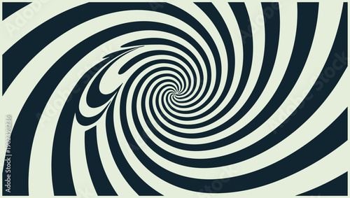 Hypnotic spiral of alternating dark and light curved lines creating a vortex
