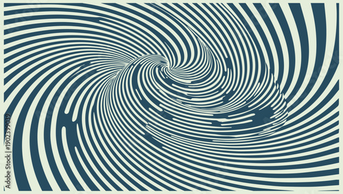 Optical illusion featuring a swirling pattern and a hidden bird shape