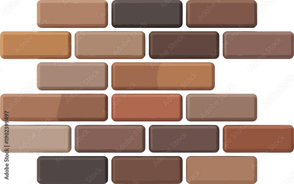 Obraz premium Brick Wall Section Outline Illustration Masonry Construction Background