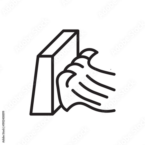 Seawall icon. Coastal defense and maritime engineering, representing concrete revetments, wave energy deflection, shoreline protection barriers, tsunami walls, and harbor infrastructure engineering.