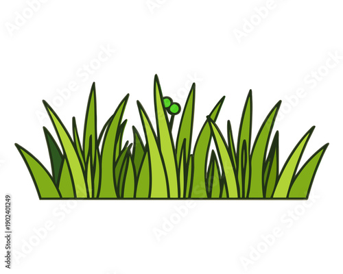 Meadow Grass Vector, Outdoor Landscape Art