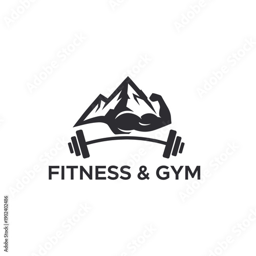 Fitness Enthusiast Lifting Weights in Mountainous Landscape