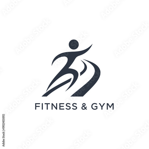 Dynamic Fitness Illustration Featuring Active Person Exercising Energetically