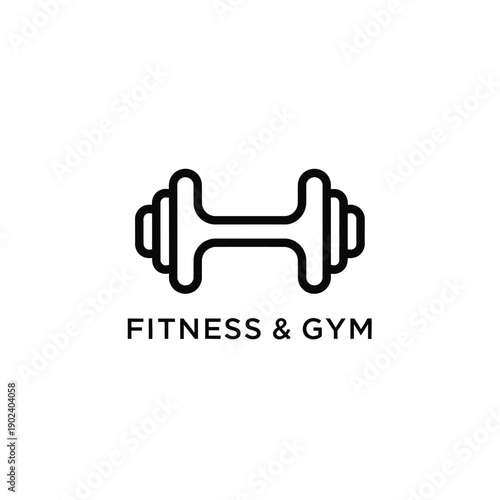 Simple dumbbell icon representing fitness and gym activities