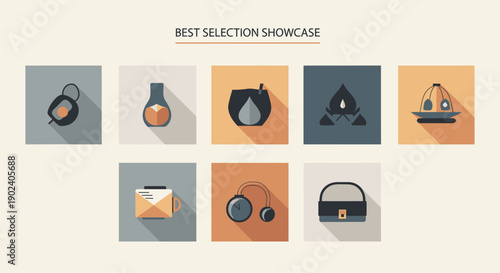 Collection of minimalist icons representing communication and technology concepts.