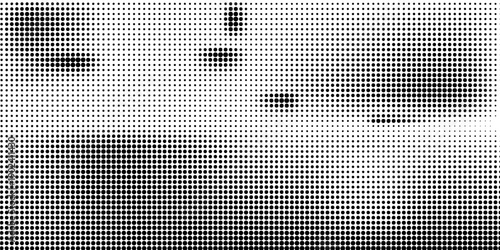 fun beautiful black and white shadow halftones retro pop art funky urban colorful comic book. Dotted halftone gradient texture. Vanishing polka dot background.