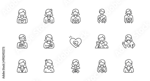 Collection of Diverse Cartoon Characters in Various Poses.