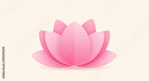 Soft pink lotus flower with layered petals, clean background