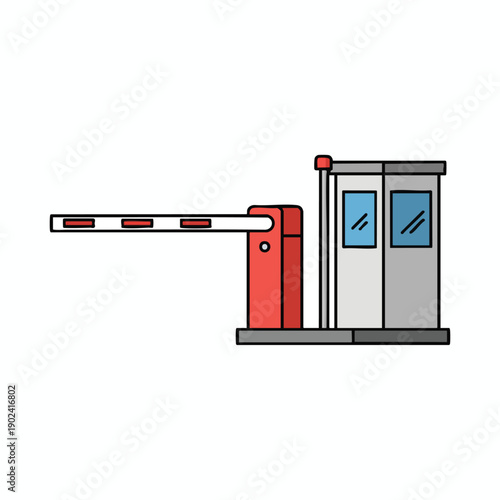 Barrier Gate at Parking Lot Entrance