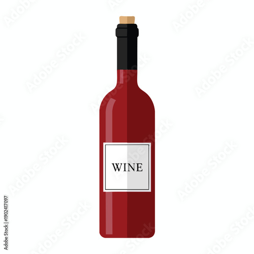 Red Wine Bottle Illustration