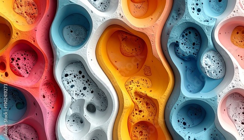 Abstract Colorful Liquid Art - Mesmerizing Fluid Dynamics and Vibrant Hues.
